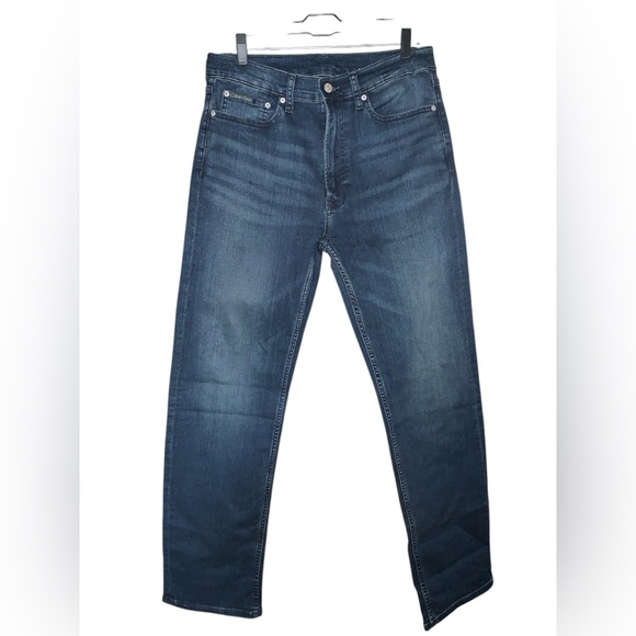 Calvin Klein Other - NWOT Calvin Klein Standard Straight Men's Dark Wash Blue Jeans Size 32/32